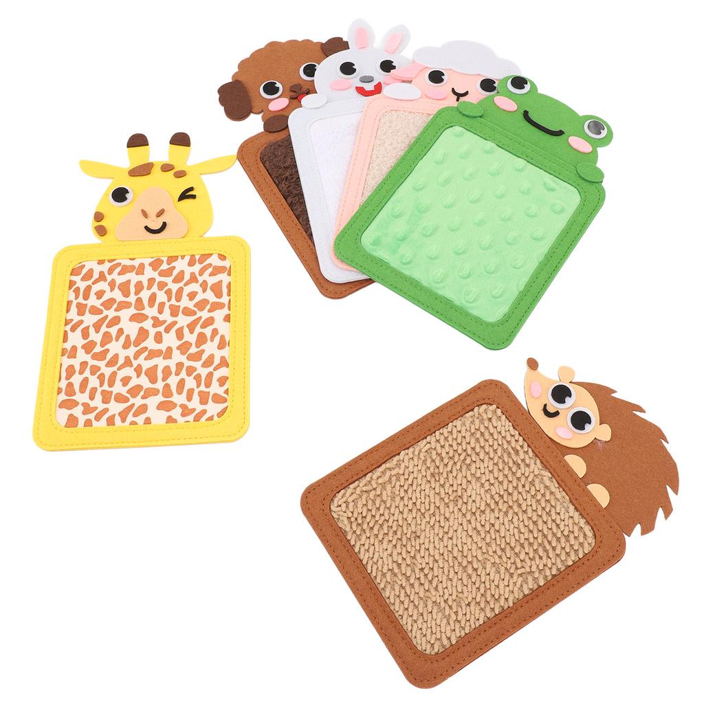 6 шт. сенсорных ковриков для детей-аутистов, текстурированные игровые обучающие игрушки, милые животные, сенсорные плитки f