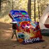 Personalized Custom Name Blanket - SuperKitties Print Design,Blanket for Sofa,Bed,Travel,Camping - Soft and Warm, Great Gift