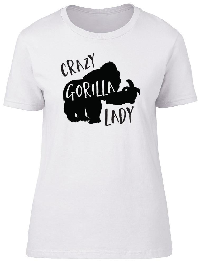 Crazy Gorilla Lady Unisexs Ladies Short Sleeve Fitted TShirt