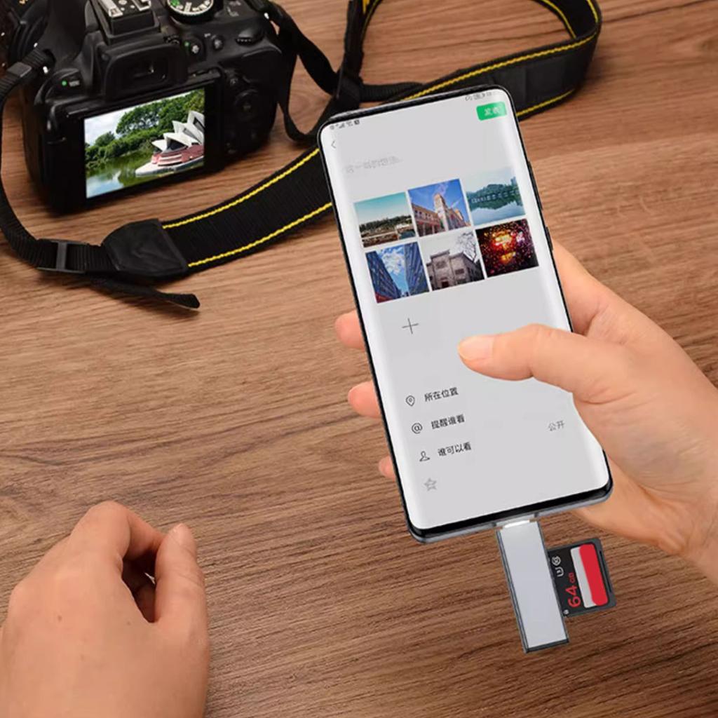 2 в 1 USB Type C к USB Type C SD TF адаптер для чтения карт памяти для ноутбука передачи данных