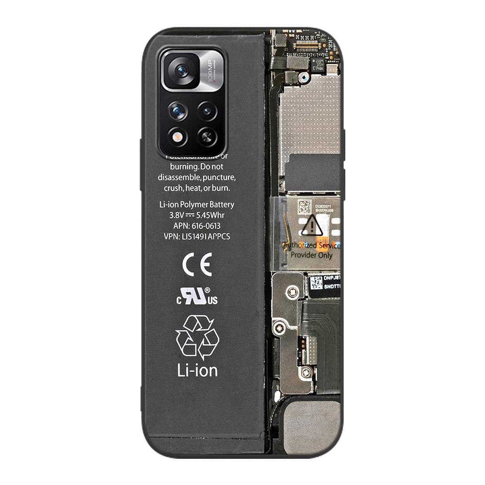 Motherboard Circuit Board Case for Xiaomi Redmi Note 9S 9 11 10 8 Pro 9C 9 K40 9A 7 8T 7A 9T Soft Silicone Black Phone Cover