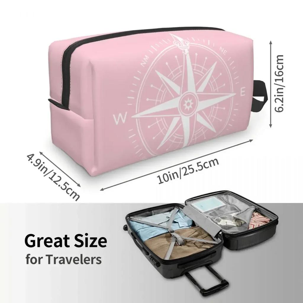 Винтажная косметичка с морским компасом для женщин, дорожный органайзер для косметики, симпатичные сумки для хранения туалетных принадлежностей в виде капитана и якоря для лодки