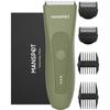 Men's Manspot Manscape Hair Trimmer Electric Ball Pubic Body Shaver Hypoallergenic Ceramic Blade Head Waterproof Wet-Dry Groin and 20 Uses, Green
