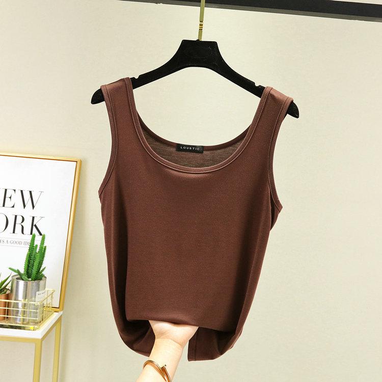 Plus Size Modal Cotton Double U-Neck Camisole for Women - Spring/Summer 2021
