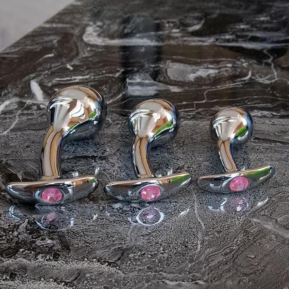 Металлическая стальная анальная пробка для точки G, массажер простаты, секс-игрушки для мужчин и женщин