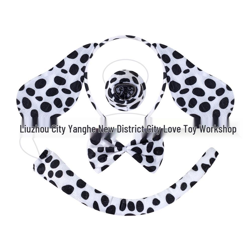 Dalmatian Dog Headband & Tutu Dress Halloween Costume Set for Kids