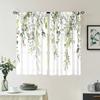2 Pieces, Eucalyptus Leaf Flower Curtains - Semi Blackout - Very Suitable for Living Room, Bedroom, Kitchen, Home Decoration