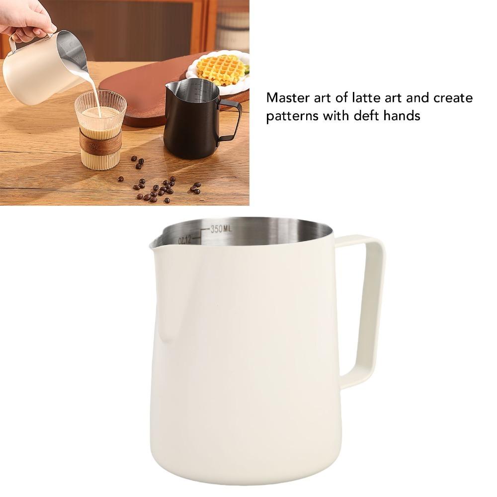 With Scale Milk Pitcher 304 Stainless Steel Latte Art Frothing Cup  Coffee Preparation