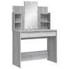 Dressing Table with LED Lights Sonoma Grey 96x40x142 Cm