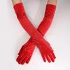 Full Finger Velvet Long Gloves 53cm Party Mittens Party Supplies Women's Fluffy Gloves  Party