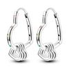 Original 925 Sterling Silver Women Hoop Earrings High Quality Shine Zircon U Shaped Classic Style Earring for Women Jewelry Gift