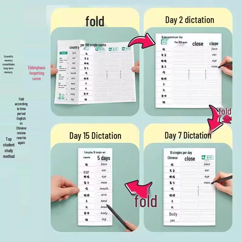 Метод памяти Эббингауза: Ежедневный словарь английских слов и книга для диктантов