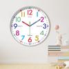 16-inch 40cm Fun Early Teaching Number Silent Wall Clock Home Living Room Children's Room Decoration Clock