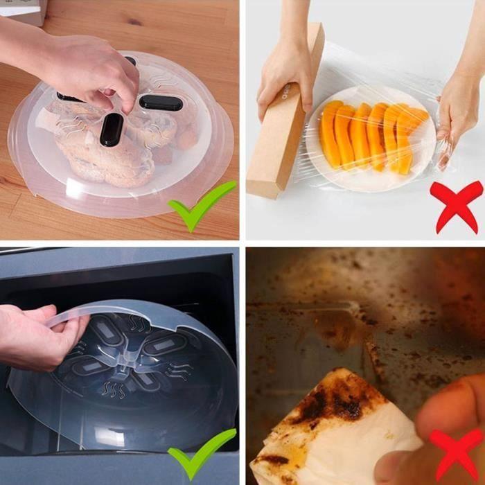 Couvercle Magnétique Aimanté - SHOP-STORY - Transparent - Anti-éclaboussures - 1 pièce - Plastique