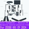 For  ZEEKR 001 EV 2024  Gearbox Panel Navigation Screen Automotive Interior TPU Protective Film Cover Anti-Scratch Sticker