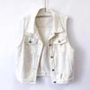 Vest Denim Women Solid Color Casual Undershirt Sleeveless Jacket Tops