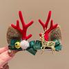 1 Pair Christmas Hairpins Festive Styles Reindeer Christmas Tree Snowman Santa Claus Plush Sequins Decor Hair Clips