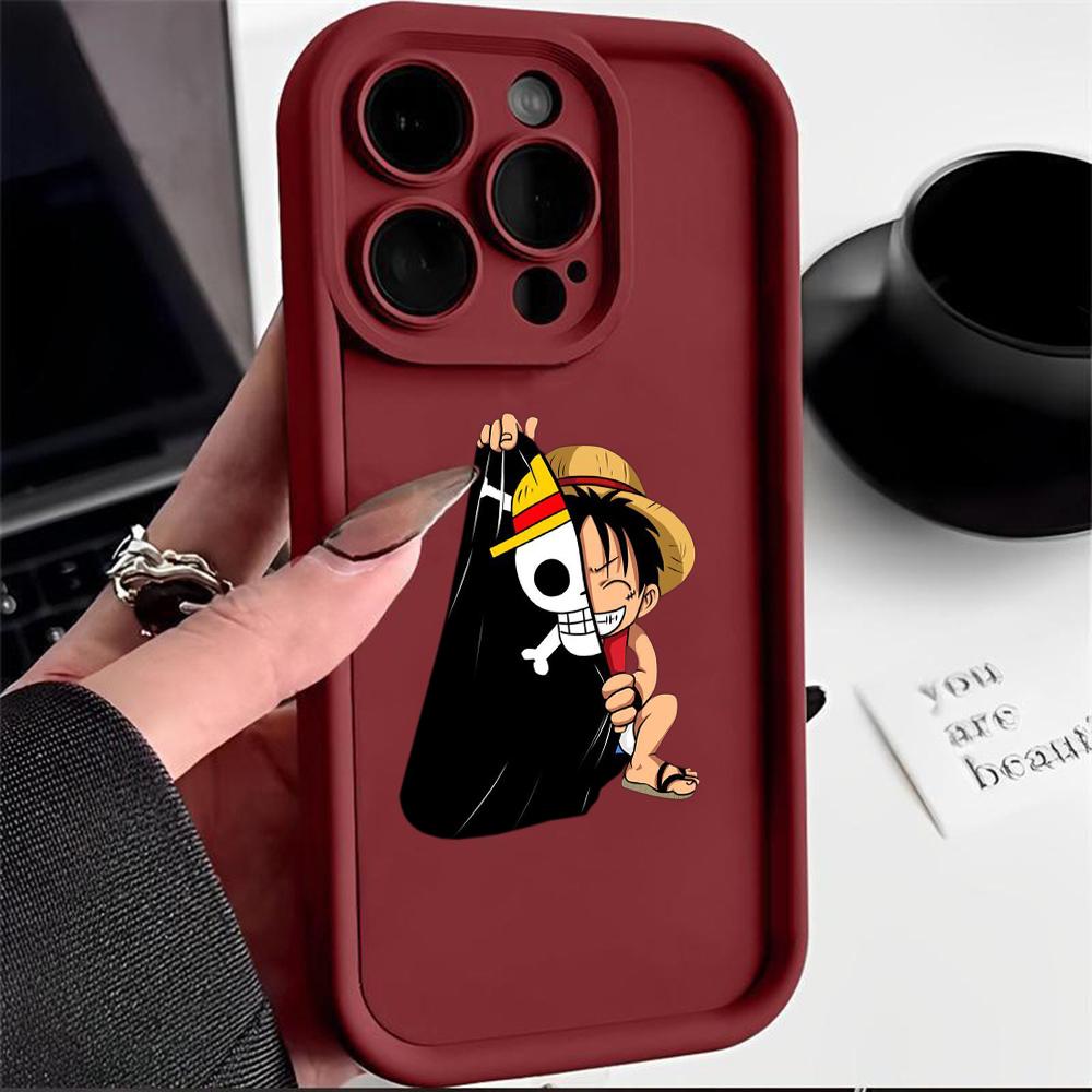 LZ28 One Piece Luffy Gear 5 Silicone Phone Case for iPhone 11 13 14 15 16 Pro Max 7 8 16 Plus 12 Mini XS Max XR Shockproof Back Cover
