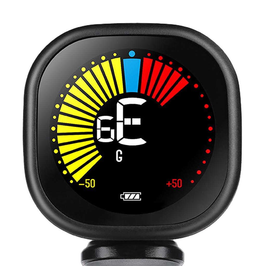 Guitar Tuner 12 Equal Temperament LCD Display Automatic Electronic Tuner With Rechargeable Battery for Violin Ukulele