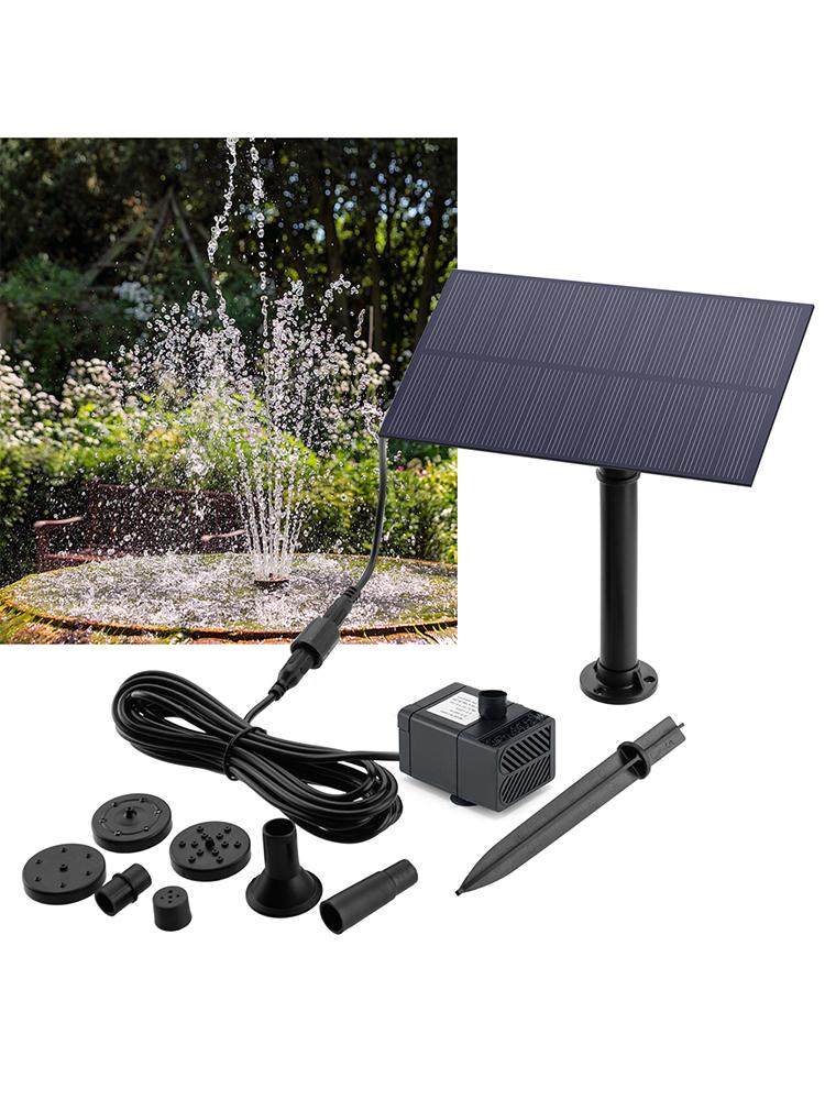 5 Вт 5 В Панельный насос для фонтана Садовое украшение с колышком Солнечная панель Водяной насос Система полива Энергосбережение 180 л/ч Комплекты для бассейна