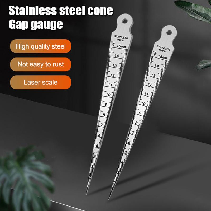 1-15 мм Конусный щуп из нержавеющей стали Линейка для измерения внутреннего диаметра Щуп для измерения зазора Отверстие Конус Шкала