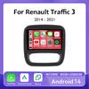 Android 14 Carplay автомобильное радио для Renault Traffic 3 2014 - 2021 Opel Vivaro B 2014 -2018 навигация GPS мультимедийный плеер WiFi+4G