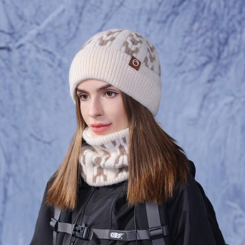 Зимняя теплая защитная шапка-шарф, женский свитер, вязаная шапка, уличное утепленное шерстяное пальто