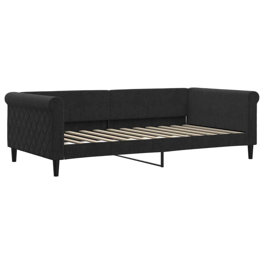 Daybed Black 100x200 cm Velvet