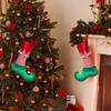 Hanging Elf Christmas Stocking Gift Bag Striped Christmas Stocking Ornaments  Kids