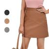 Женские юбки Мини-юбка из искусственной кожи Вечеринка Клуб Вечерний выход Офисная одежда ПУ Короткое платье черного, коричневого, серого цвета