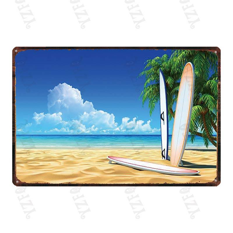 Aloha  Vintage Tin Sign Metal Plates For Wall Art Retro Home Living Room Decor Poster 30X20CM DU-4007A