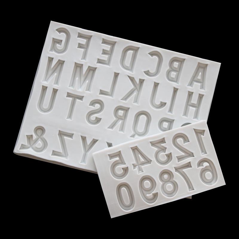 Cross-Border Alphanumeric Silicone Mold for Fondant, Chocolate, or Clay Cake Decoration