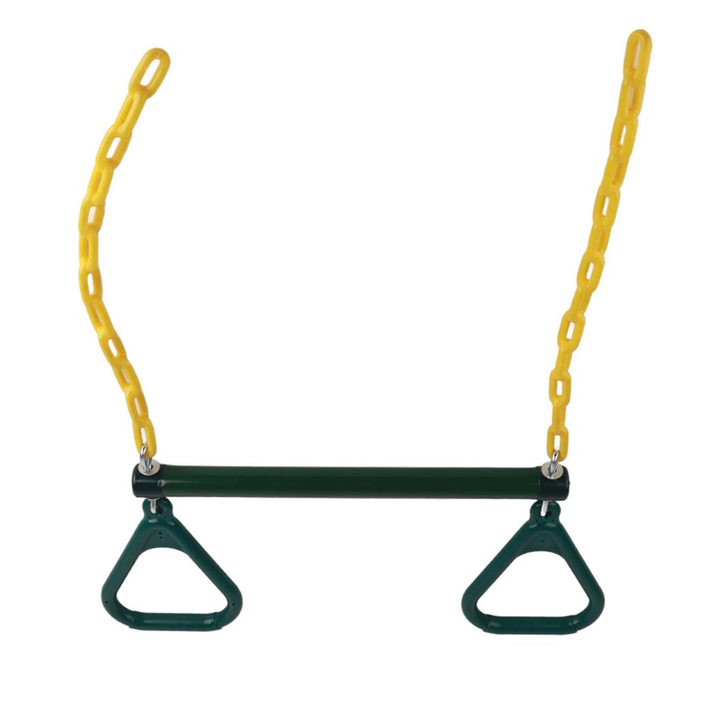 Outdoor Toy Trapeze Swing Bar Rings Chain Set Accessories for Gym