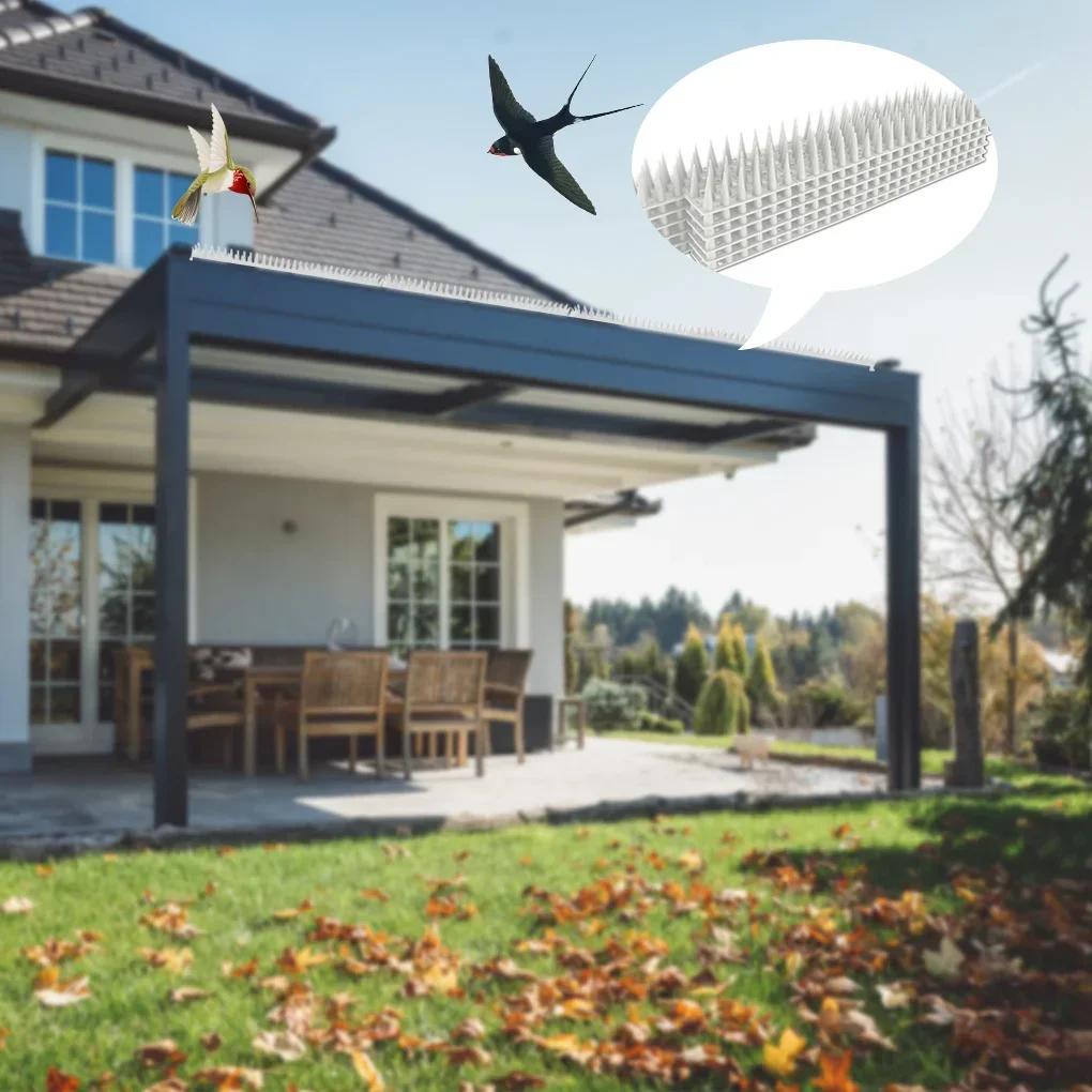 1 шт. наружные пластиковые шипы для ограждения безопасности отпугиватели кошек и птиц, доступные на садовых фермах для голубей и енотов, прозрачные шипы