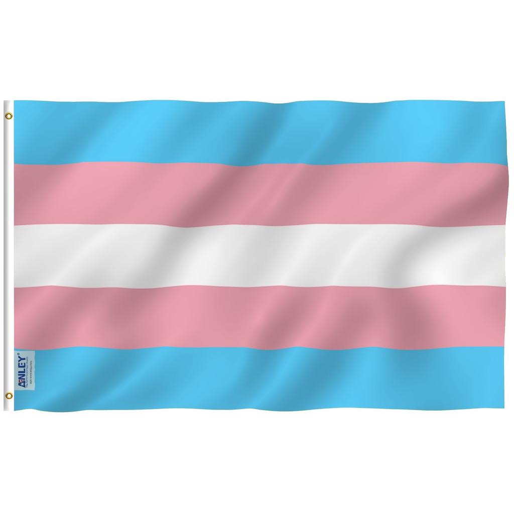 Anley Fly Breeze 3x5 Ft Transgender Flag - Pink Blue Rainbow Flags RGBTQ Flags