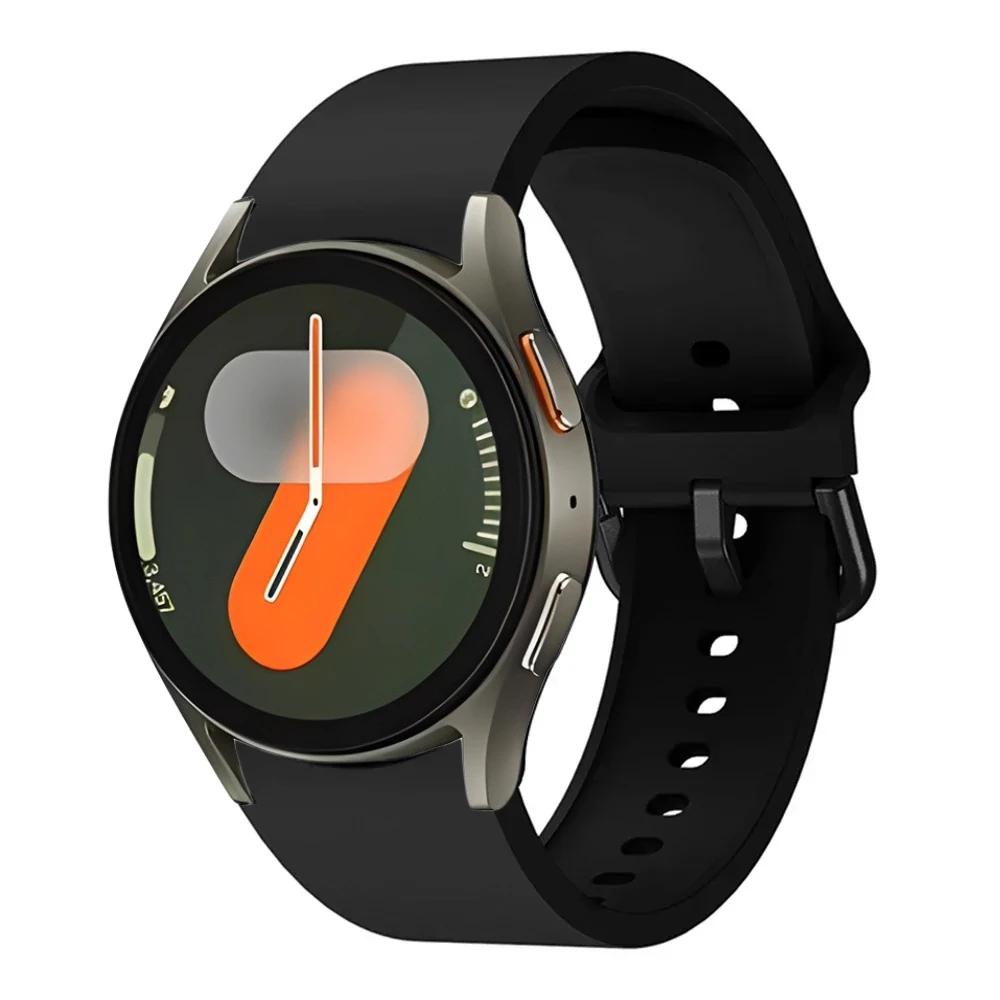 Оригинальный силиконовый ремешок для Samsung Galaxy Watch 7/6/5/4 44мм 40мм 5 Pro Спортивный браслет Galaxy Watch 6 4 Classic 47мм 43мм Ремешок