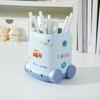 Desk Pen Holder Cartoon Vehicle Shape Pencil Holder Multi-functional Desktop Makeup Brush Organizer for Home School Office