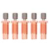 5 Pcs Bi Metal Throat High Hardness Wear Resistance 3D Printer Heatbreak Throat Tube with M6 M7 Thread