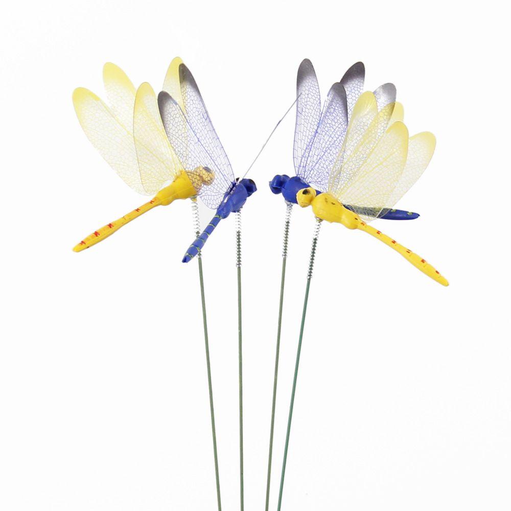 5/10 шт. Креативное украшение для двора и газона, имитация бабочки на тонкой палочке со стеблем, искусственная стрекоза