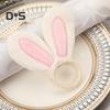 Кольцо для салфеток в виде пасхального кролика, держатель для салфеток в весеннем стиле, пряжка для салфеток в виде кроличьих ушей, украшения стола для званого ужина, банкета, мероприятий