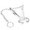 Cow Nose Pliers Stainless Steel Cattle Nose Ring Pliers with Chain Cattles Traction Clamp