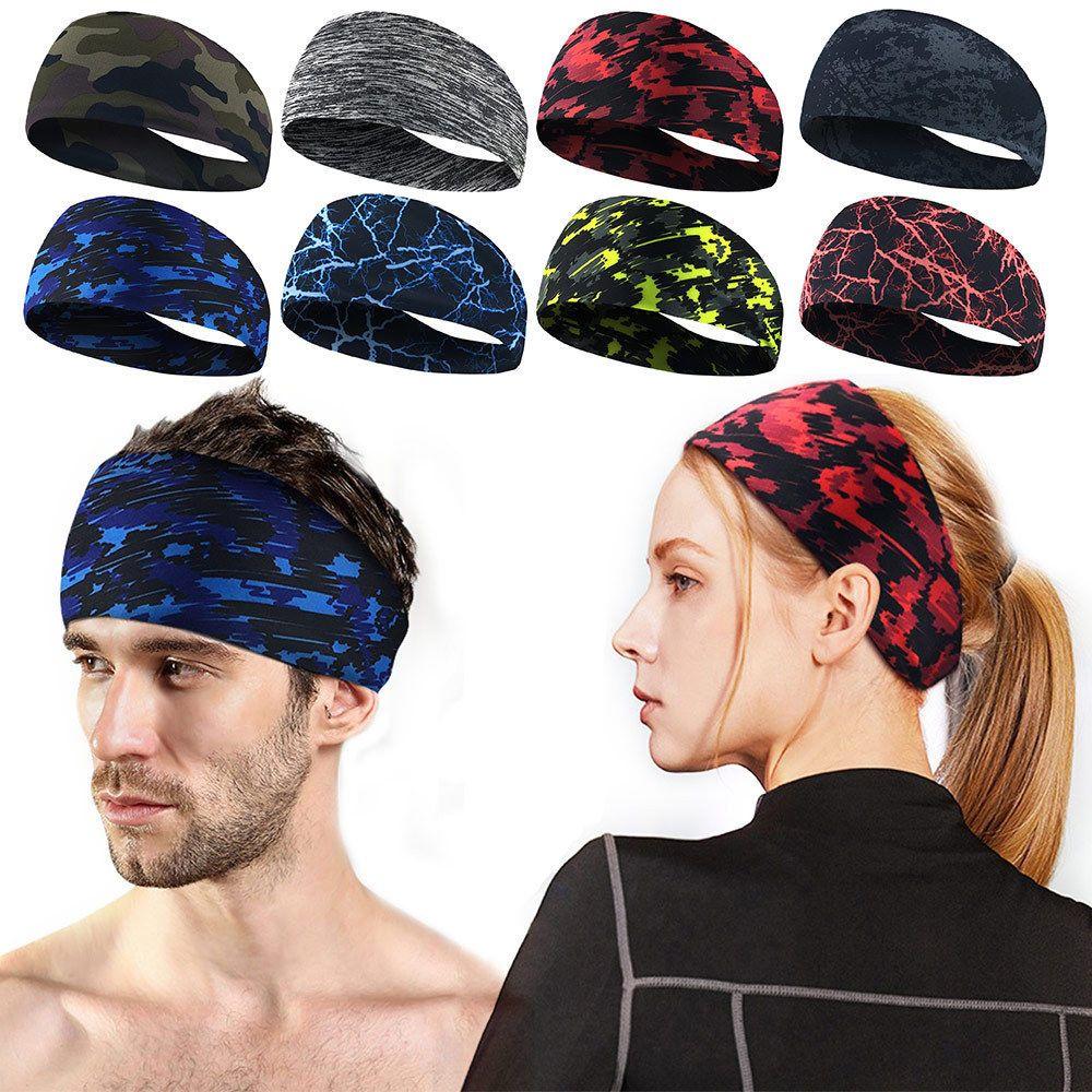 Unisex Yoga Gym Sport Hair Bands Sweat Headband Sweatband Stretch