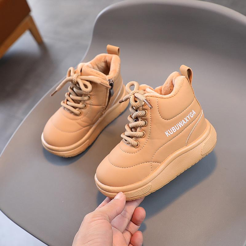 Winter New Children's Bread Shoes, Boys' Plush Short Boots