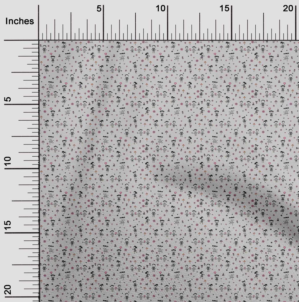oneOone Cotton Flex Gray Fabric Random Craft Projects Decor Fabric Printed By The Yard 40 Inch