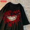 Summer Cotton Women TShirts Evil Clown Smile Printed Streetwear Soft Oversize ONeck Short Sleeve Casual Street Female Clothes