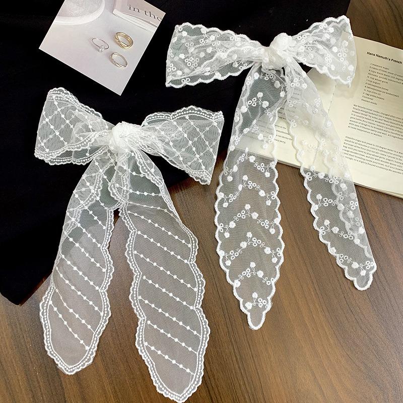 Silk Scarf, Long Strip, High-end Lace Waist Chain, Multi-purpose Silk Scarf, Hair Accessories, Mesh Embroidery, Streamer Belt, Headscarf, Headband.