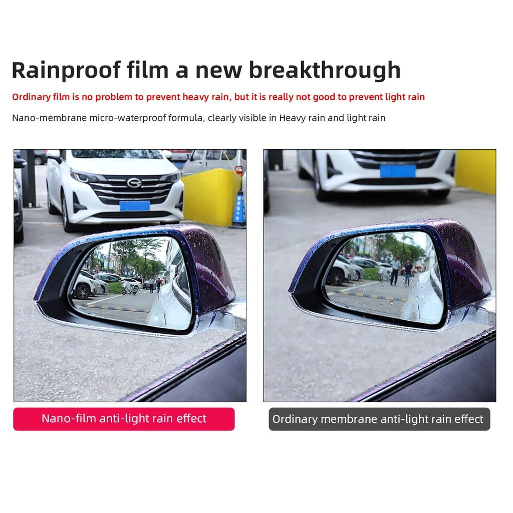 For Tesla Model 3 X S Y 2023 Car Rainproof Film Car Rearview Mirror Protective Rain Proof Anti Fog Waterproof Film Membrane