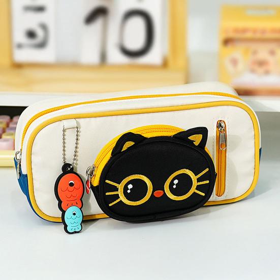 Милый пенал мультяшный кот пенал большой вместимости органайзер для канцелярских товаров для средней школы и начальной школы