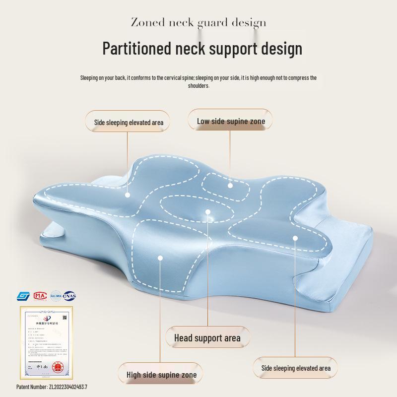 Подушка из пены с эффектом памяти «Бабочка»: Поддержка шейного отдела позвоночника и защита шеи от нулевого давления для улучшения сна