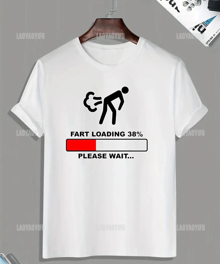 Humor Warning Fart Now Loading Please Stand Back Graphic T-shirt Woman Casual O-neck Loose Tees for Summer Vintage Tops